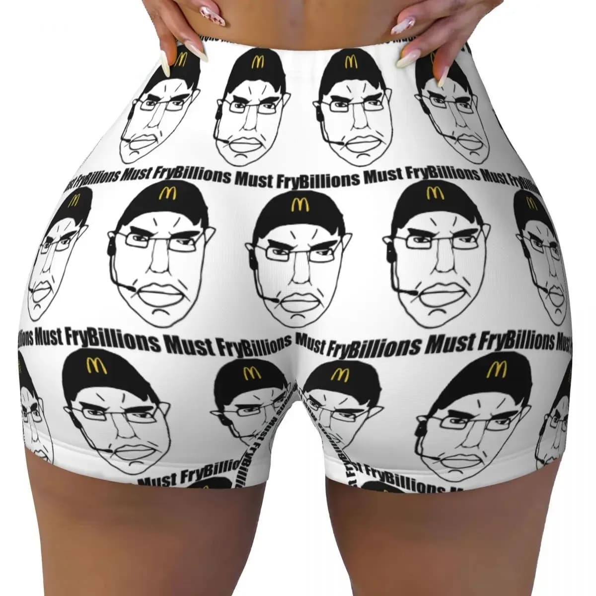 Custom CHUD Billions Must Fry Yoga Shorts Women Gym Workout Running Athletic Volleyball Biker Shorts