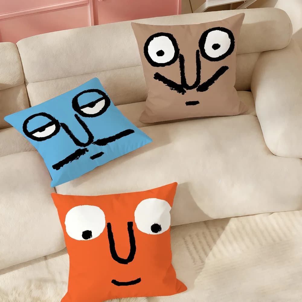 Aesthetic Art J-Jean J-Jullien Pillow Case Suitable For Bedrooms Living Rooms Cars Home Decoration