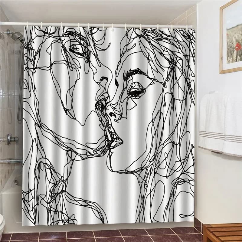 Tenda da Doccia con Design Assortiti, Stampe Artistiche di Natura e Animali, Tenda da Bagno Impermeabile in Poliestere con Ganci