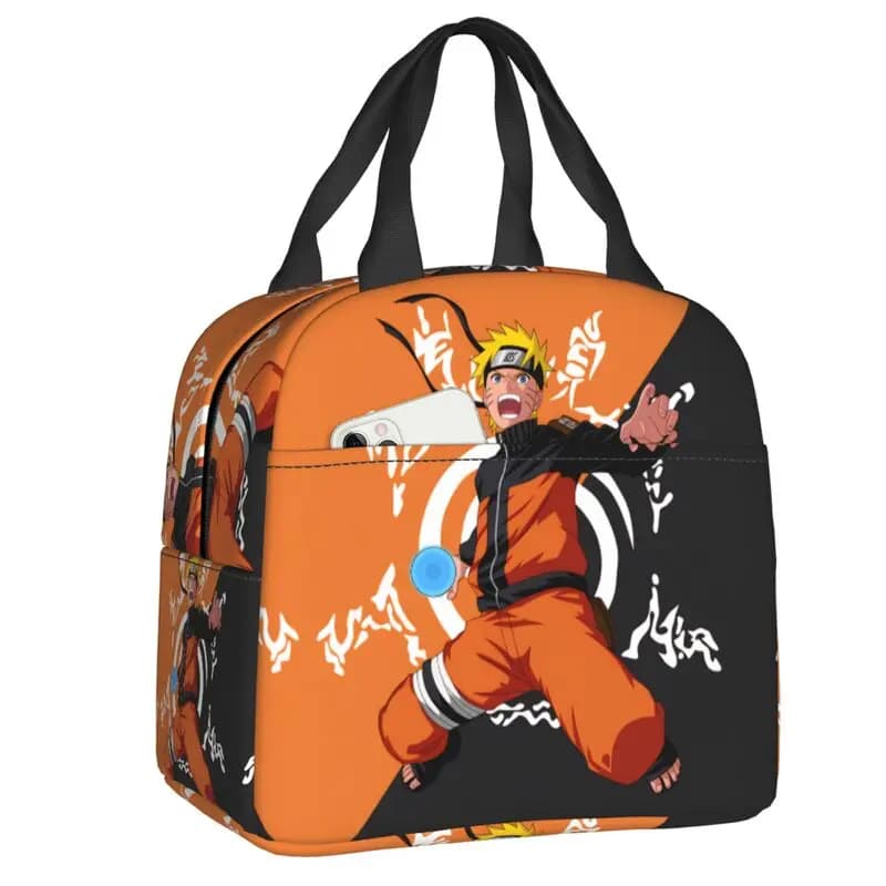 Borsa termica per il pranzo N-Narutoes Uzumaki Naruto, contenitore per il pranzo riutilizzabile per campeggio all'aperto, viaggi, conservazione alimenti