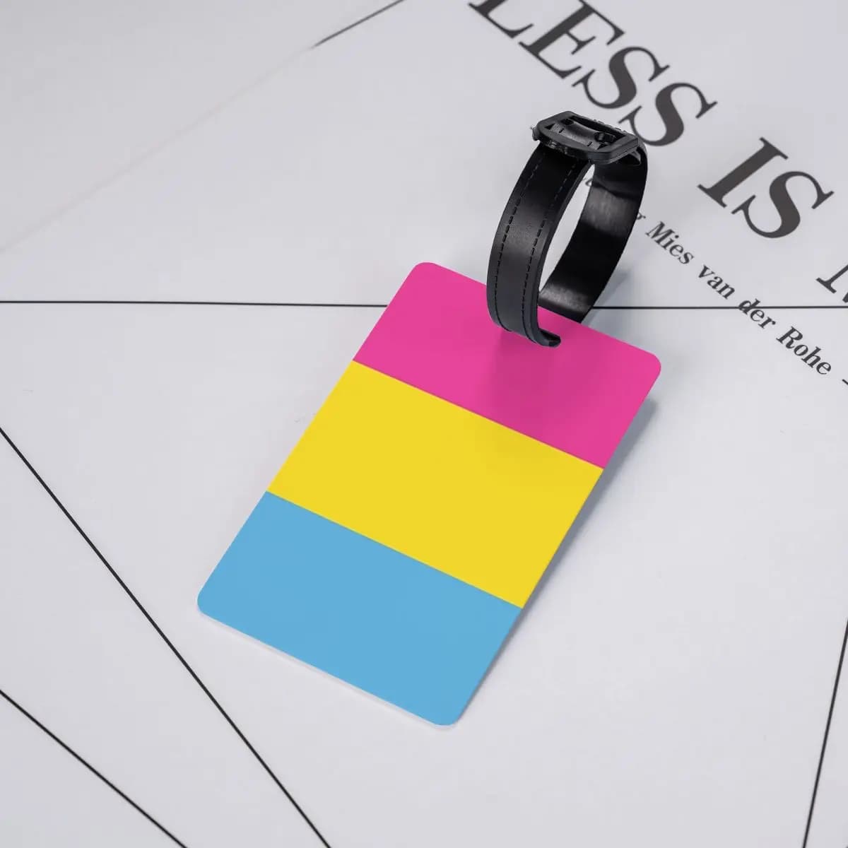 Etichette per Bagagli con Bandiera Pansexuale, Accessori per Valigie, Targhette per Bagaglio da Viaggio, Porta Etichette con Nome e Indirizzo