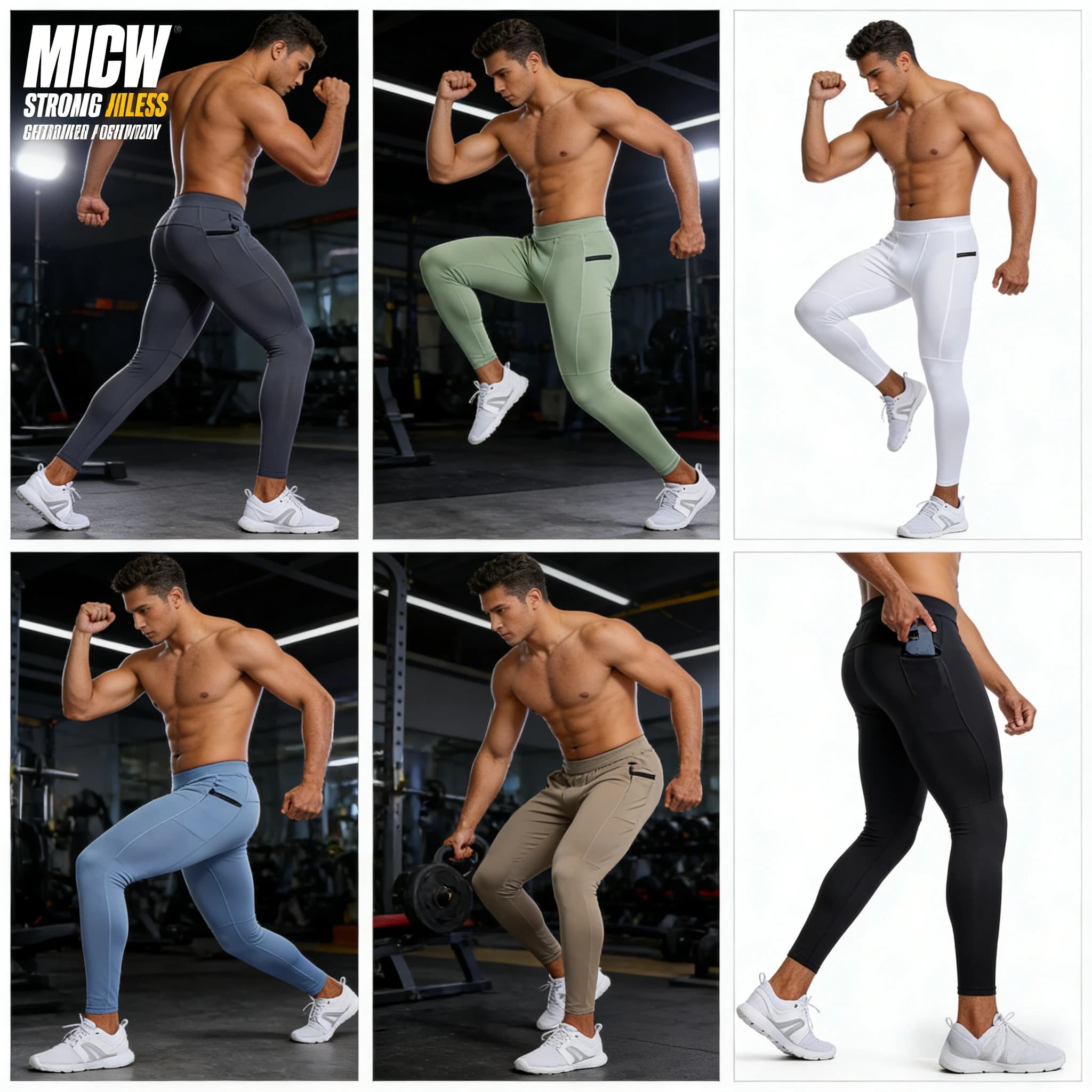 2026 Mens Fitness Pants Quick Dry Tight Long Pants For Training Running Basketball Workout Stretchy Breathable Bottoms