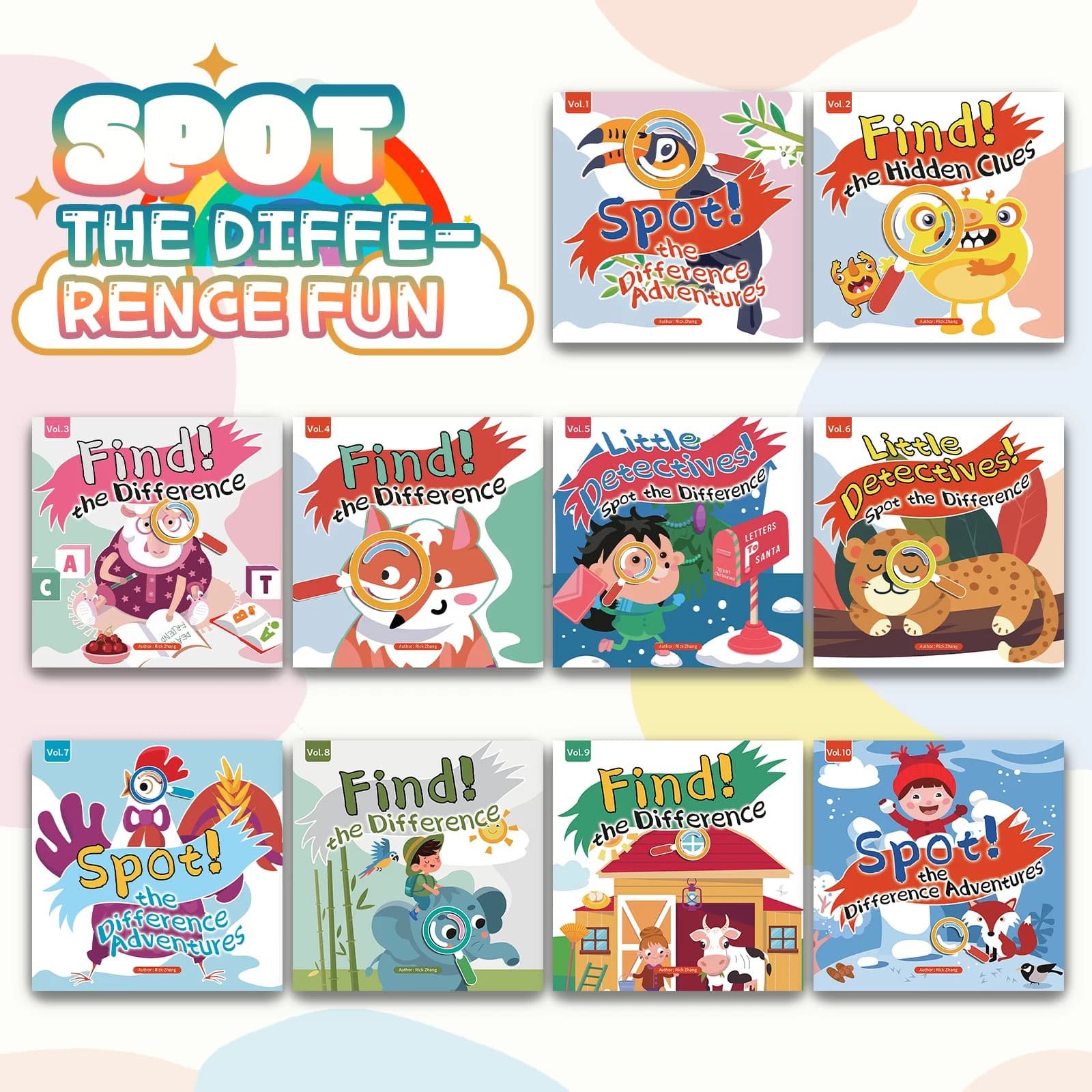 Libri Trova le Differenze per Bambini – Divertenti Puzzle con Immagini per Migliorare la Concentrazione, l'Osservazione e le Abilità Mentali