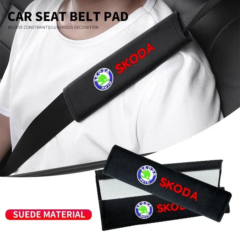 New Style Car Safety Belt Protective Cover for Skoda Octavia MK2 MK1 2 3 A5 A7 A8 Fabia Karoq Superb Rapid Kamiq Scala
