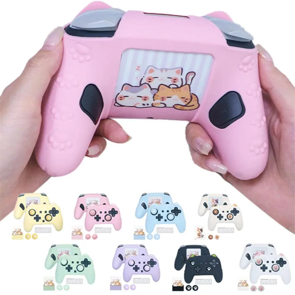 Carino Silicone Soft Shell Gamepad Adesivo Pelle Per Switch 2 Pro/NS2 Controller di Gioco Custodia protettiva Thumb Stick Grip Cap Cover