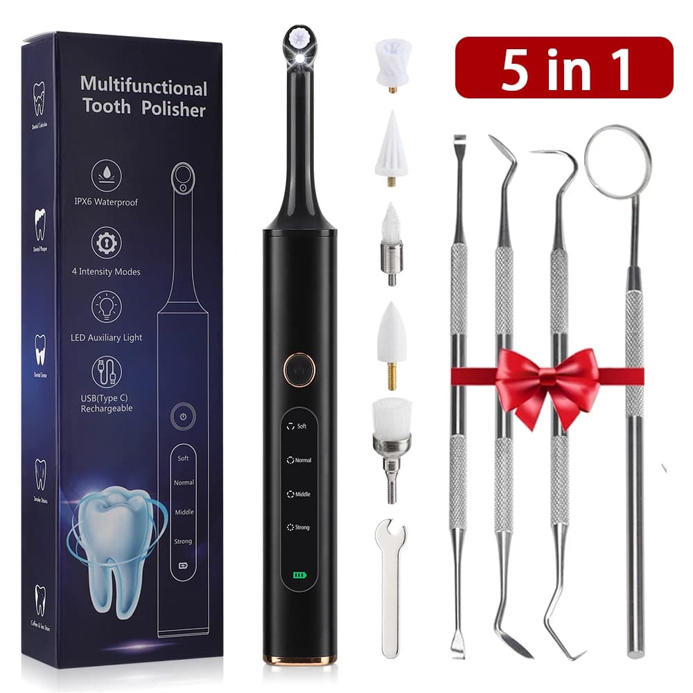 Electric tooth polisher Multi-functional Macchie Multi-functional Machining Brush for Tartar Removal Brush 5 in 1 Detergent for Adult Teeth Mermaid