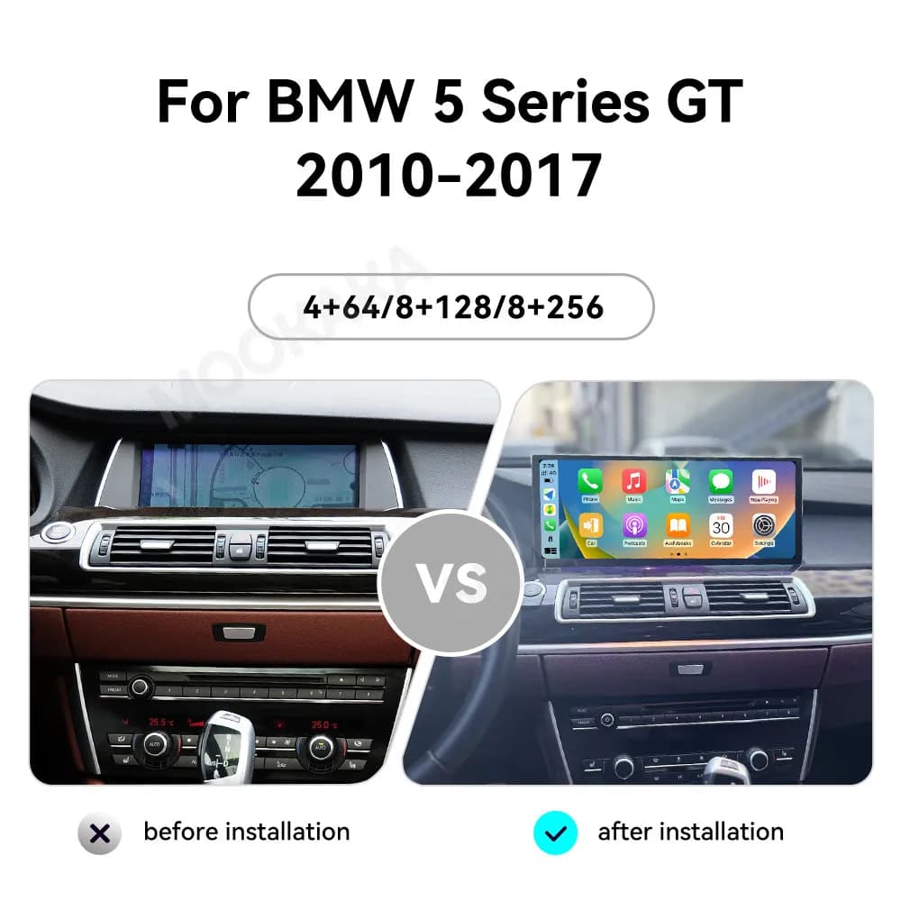 15.8" For BMW 5 Series GT 2010-2017 NBT CIC Big Screen Android13 Car Radio Multimedia Auto Wireless Carplay Head Unit Stereo BT