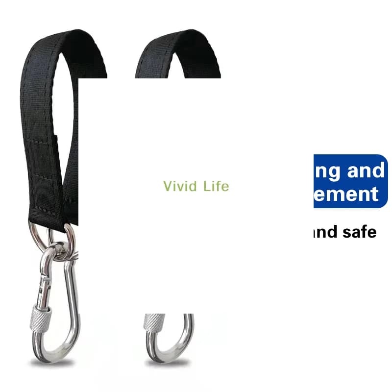 200 kg outdoor swing straps, durable connecting straps with hook for hammock, boxing bag, swing, horizontal bar
