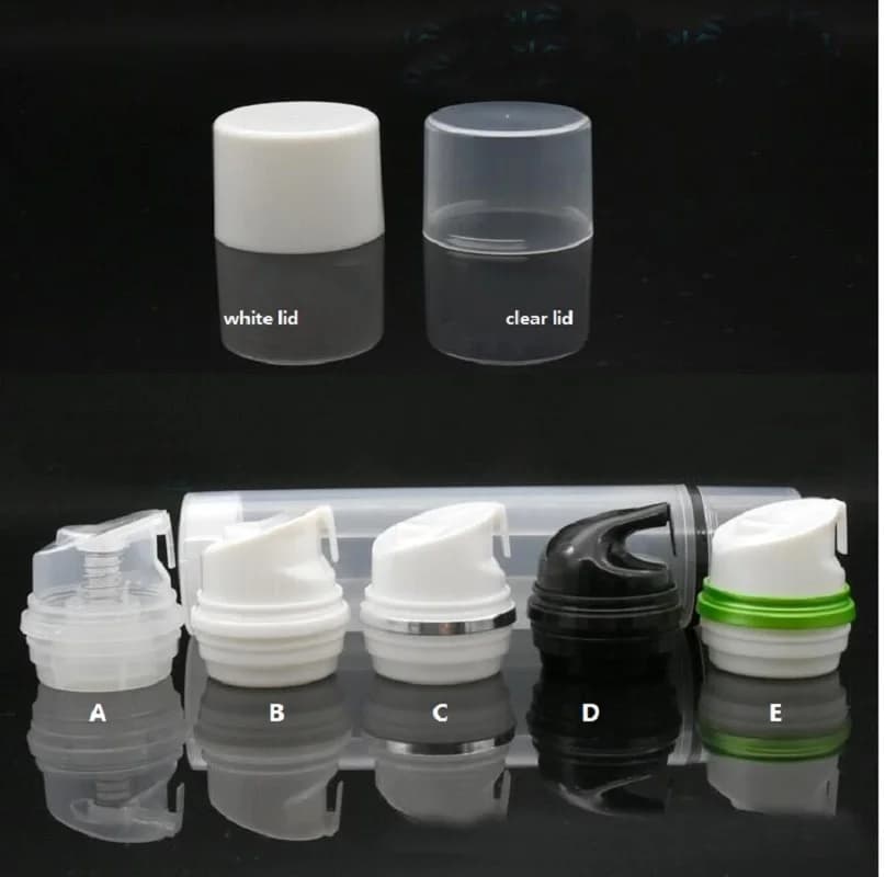 Flacone airless trasparente in plastica da 150 ml (5,2 fl. oz) per lozione/emulsione/fondotinta/gel anti-UV/liquido sbiancante per la cura della pelle.