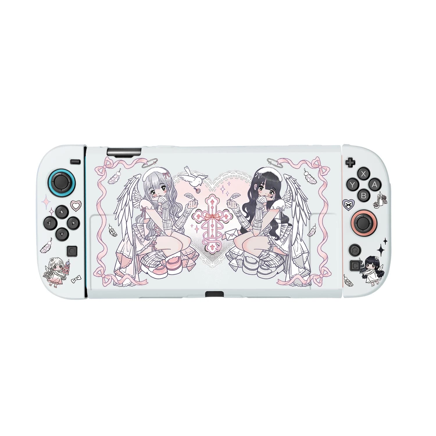 Custodia per Nintendo Switch 2 Funda Cover Shell Dockable Protettiva Kawaii Anime Angel TPU Switch 2 Accessori Controller JoyCon