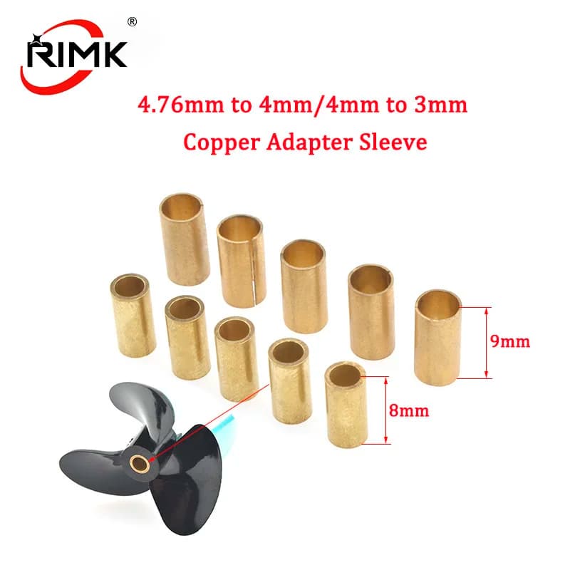 Rc Boat Rame da 4,76 a 4 mm/4 mm a 3 mm Adattatore Conversione Manicotto/Boccola per Diametro 4/4,76 mm Prop (vite) 4 mm Alloggiamento albero 5 pezzi