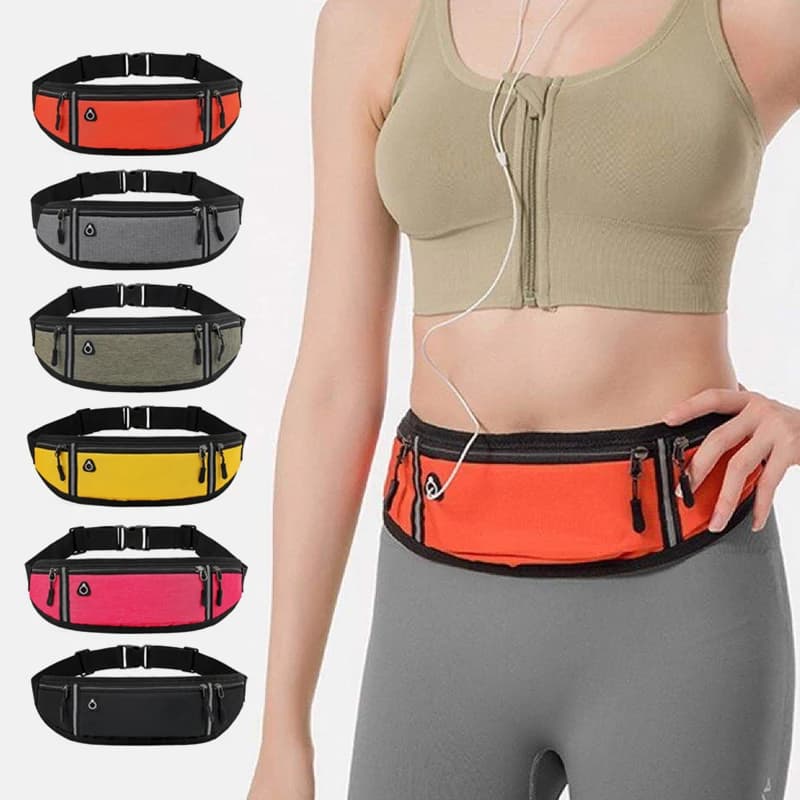 Men Women Running Waist Bag Professional Sports Waist Belt Pouch Jogging Mobile Phone Bag Fitness Invisible Storage Belt Pack