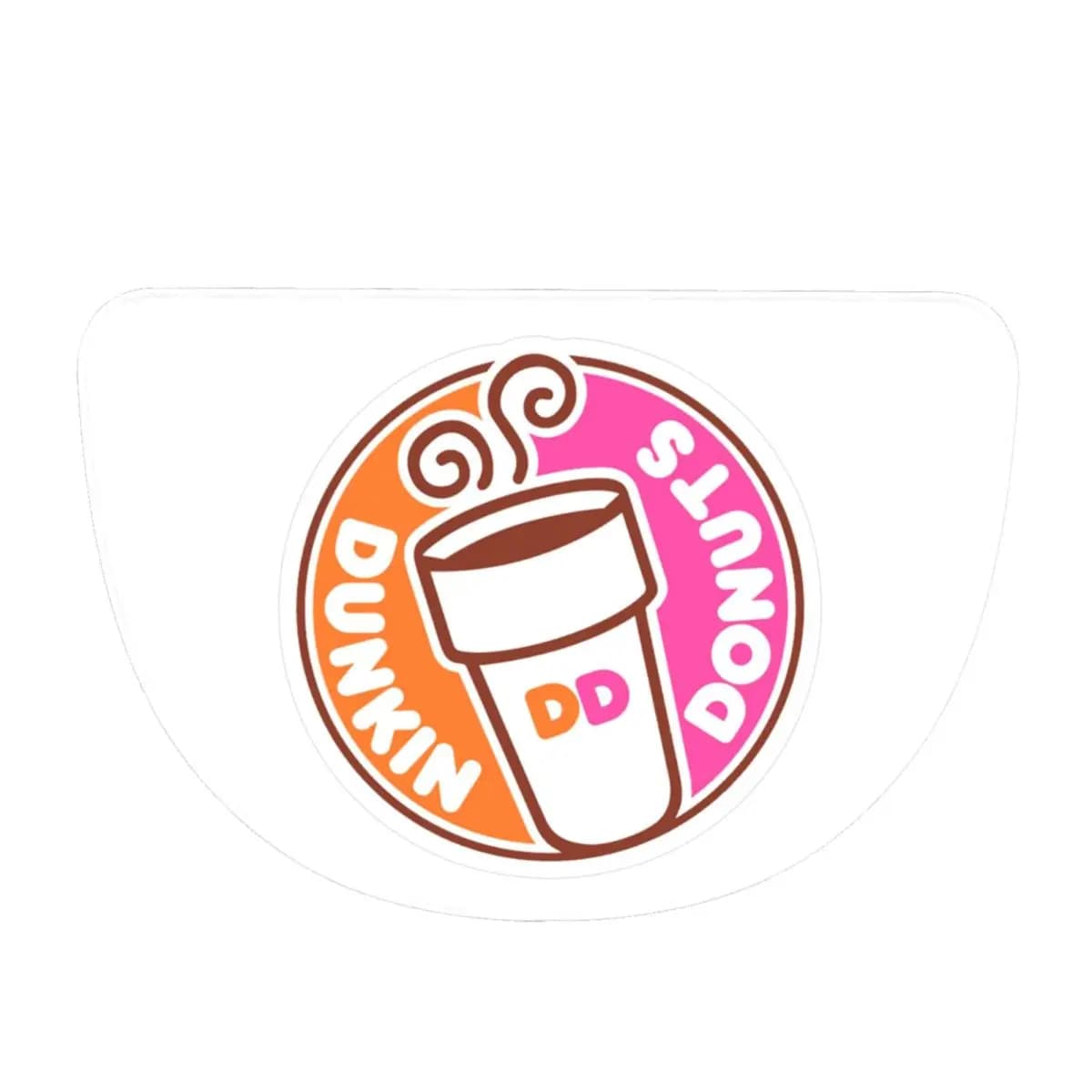 Dunkin Donuts Soft Flannel Half Round Doormat Non Slip Bathroom Mat Absorbent Floor Carpet for Laundry Room Bathroom