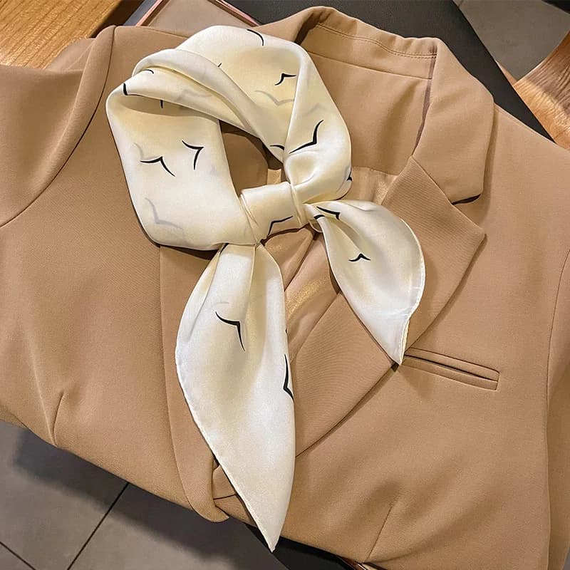 Fashion 70*70CM Women's Satin Silk Scarf Square Shawl Design Luxury Lady Solar Protection Versatile Wrap Bandana