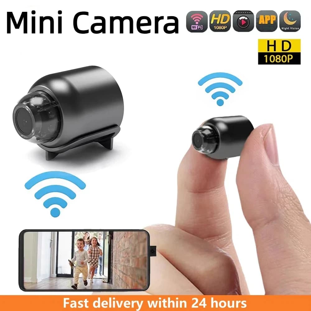 Telecamera Mini X5 1080P HD WiFi Wireless con Visione Notturna per Monitoraggio Remoto di Bambini, Animali Domestici e Sicurezza Interna, Registratore Audio Video 2026
