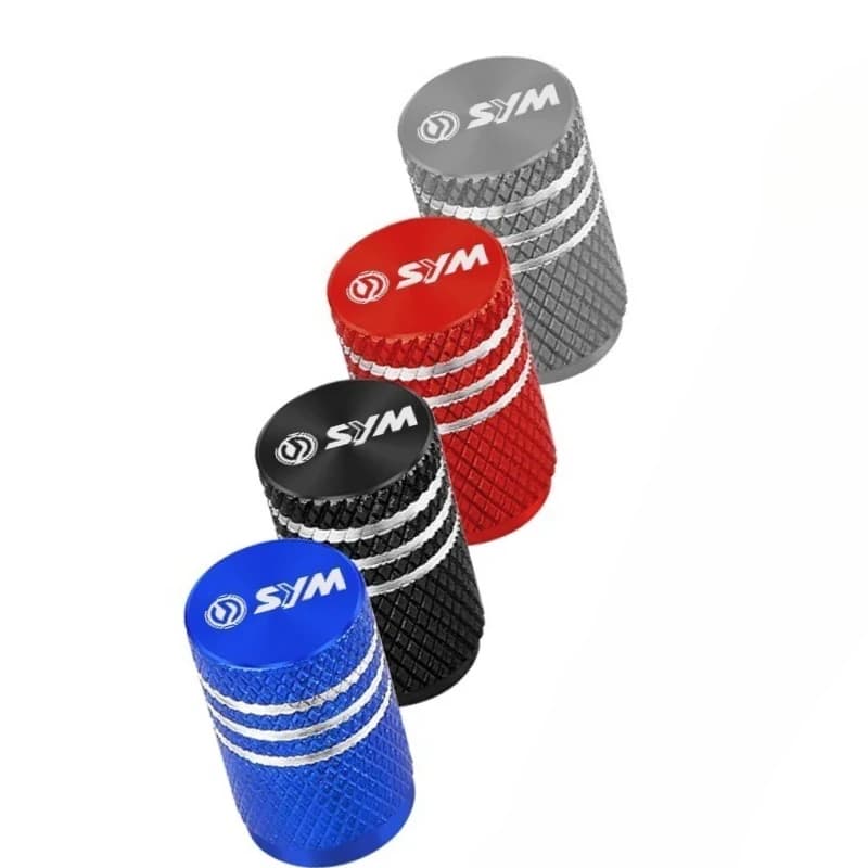 Accessori moto per SYM Joymax Z 125 200 250 300 GTS 250i 300i T3 Maxsym Valvola della gomma della ruota Steli Caps + Portachiavi Portachiavi