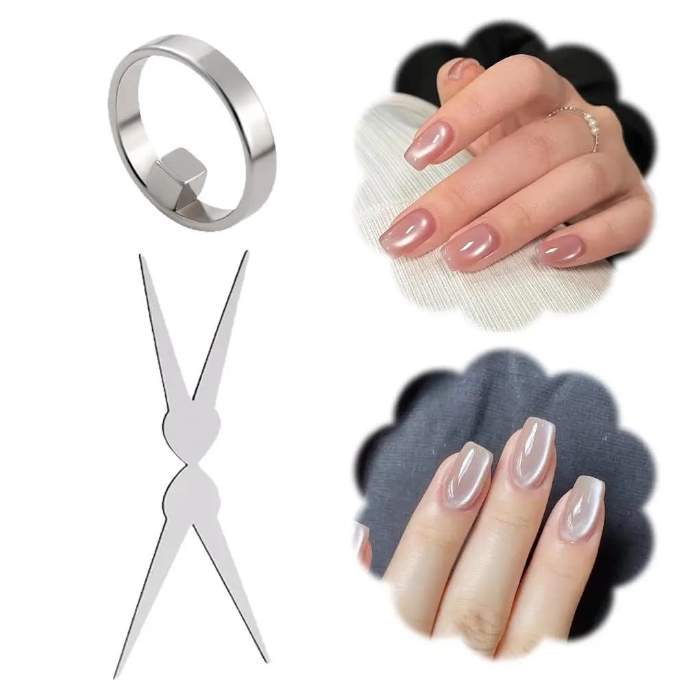 Nuovo Magnete Circolare per Unghie a Occhio di Gatto, Potente Strumento Guida per Smalto Gel Magnetico, Aiuto per Manicure Fai-da-Te