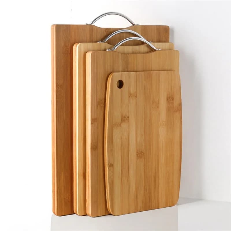 Kitchen cutters Two-sided cutters available Thick wooden table perfect for kitchen and dining room