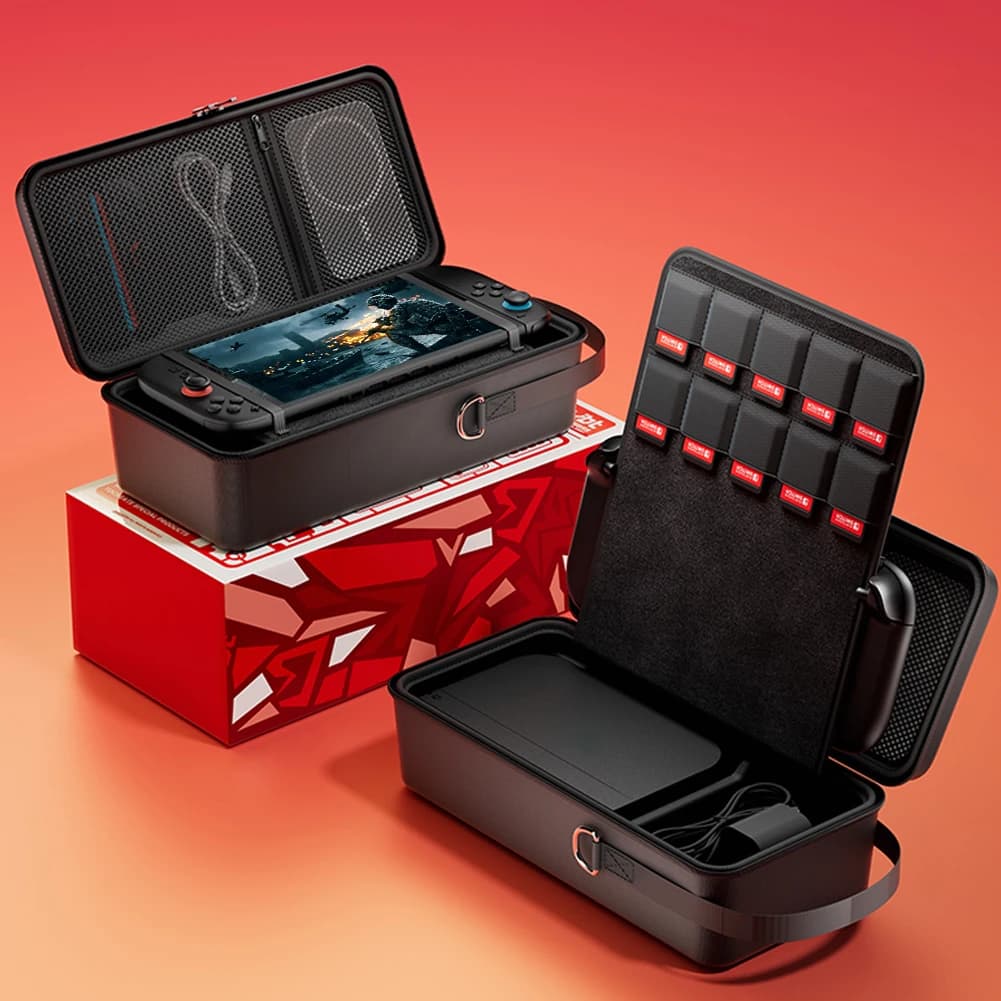 Custodia Rigida per Nintendo Switch 2, Borsa Organizer Antiurto, Custodia da Viaggio Rigida Portatile per Accessori Switch 2