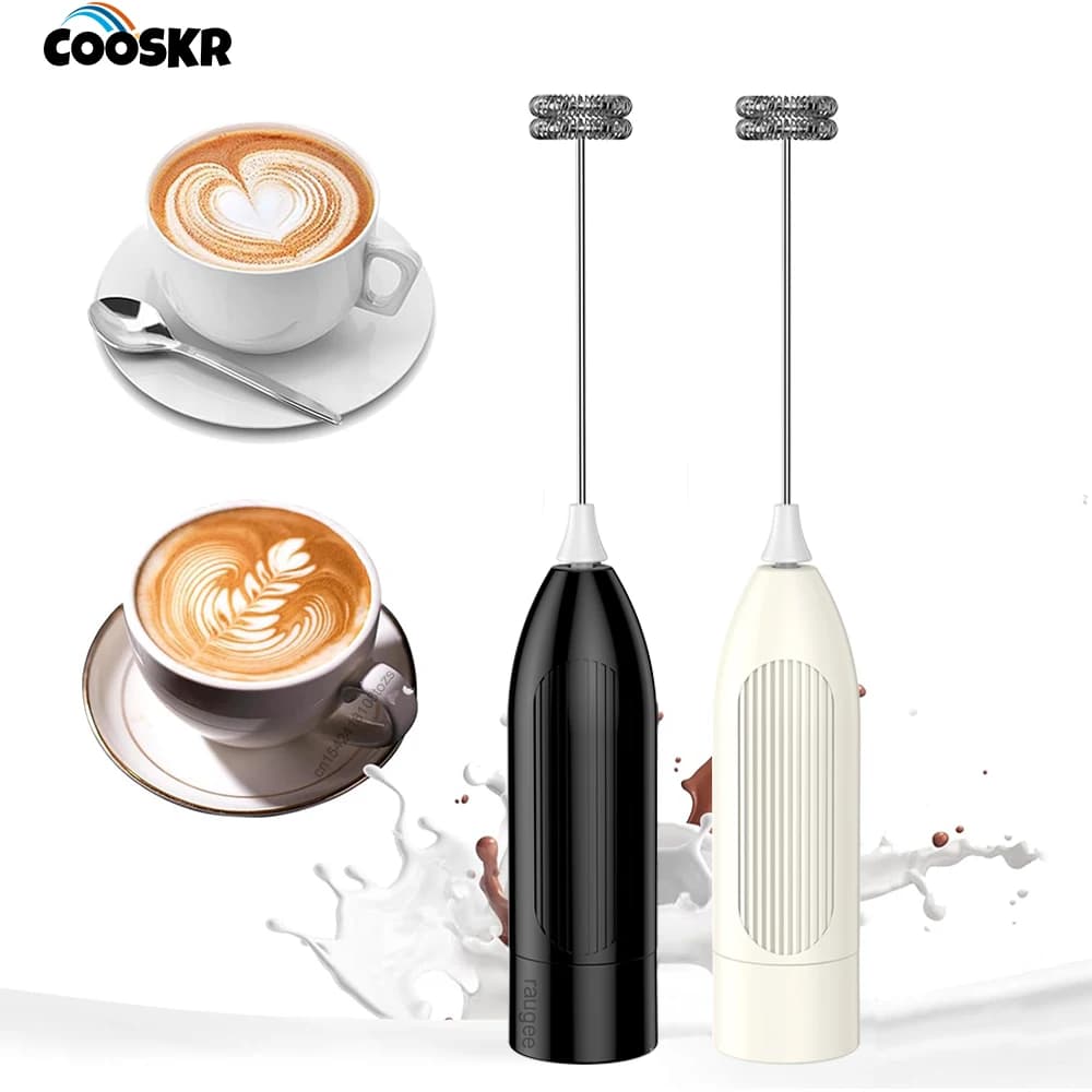 Montalatte Frullatore elettrico rotante automatico per caffè Latte Cappuccino Maker Mini Schiumatore per latte wireless Montalatte portatile