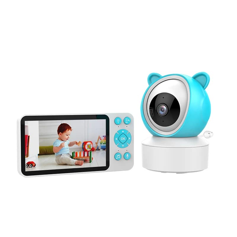 Baby monitor da 5 pollici abilitato WiFi con fotocamera HD e audio per la supervisione parentale remota