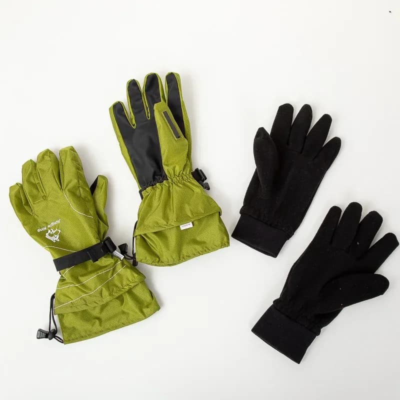 JUNGLE KING 0302 Winter Outdoor thick double layer waterproof gloves for hiking ski cycling thick gloves in non-slip warm plush
