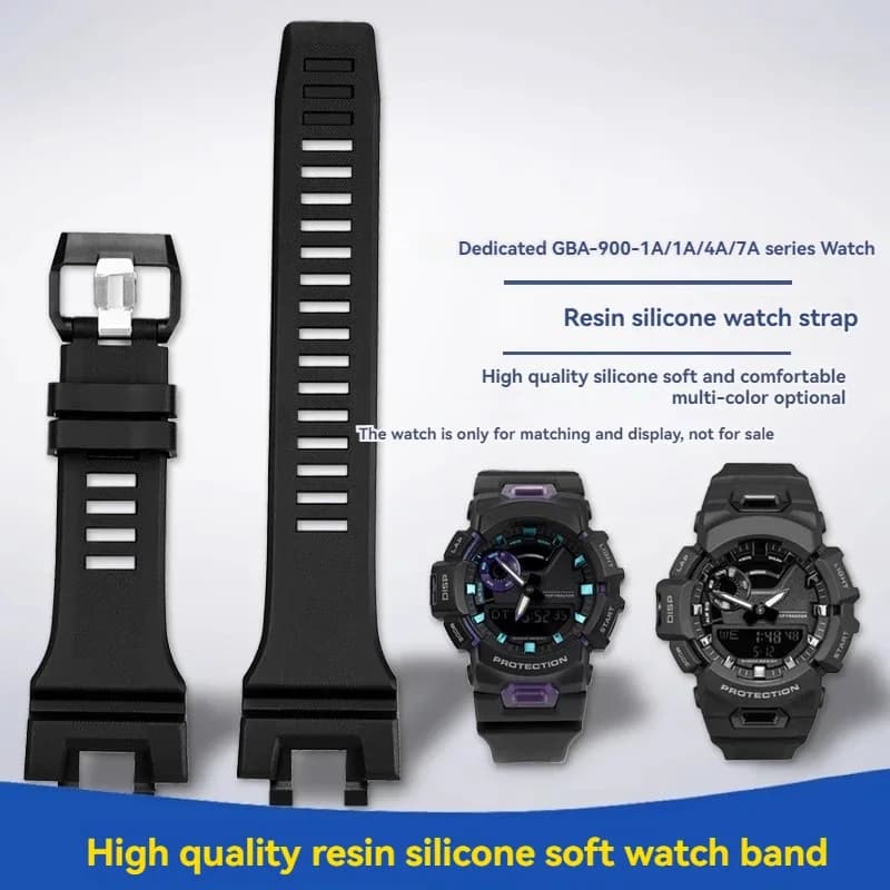 For Casio GBA-900 Men's Sport Bracelet Waterproof GBA 900 Resin Spare Strap with Watches Accessories Linker