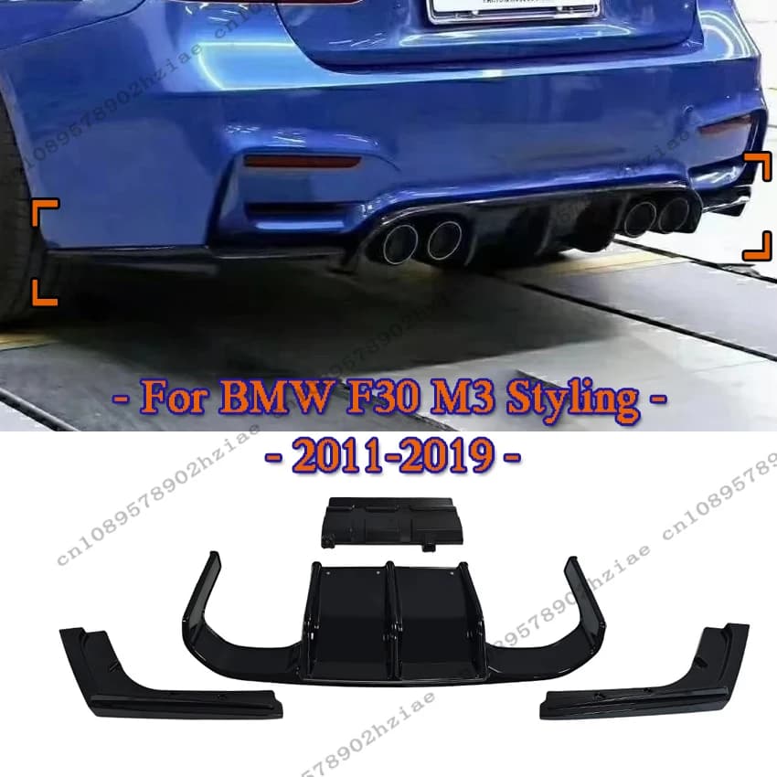 Rear diffuser Spoiler For BMW F30 Dedicated M3 Styling 2011-2019 V Style Rear bumper Meter Diffuser Splitter Diffuser Accessories