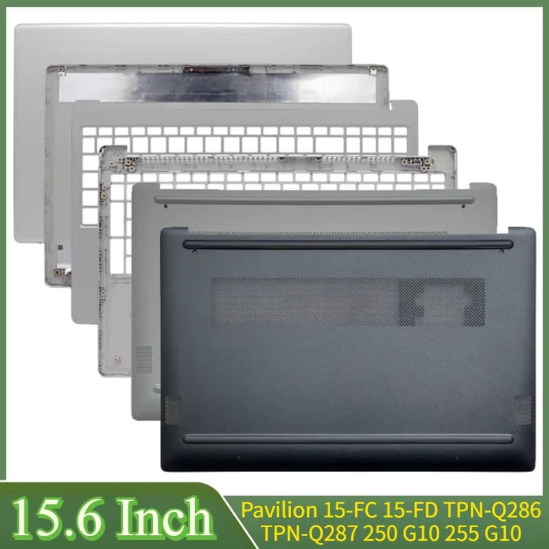 15.6 "Nuovo Per Pavilion 15-FC 15-FD TPN-Q286 TPN-Q287 250 G10 Custodia Del Computer Portatile LCD Della Copertura Posteriore Lunetta Frontale Cerniere Palmrest Fondo caso