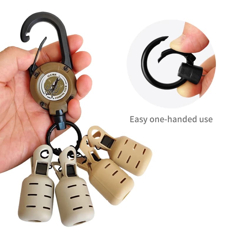 4 pezzi telescopico calamari jig esca fibbia kit protettivo copertura gancio EGI copertura polpo seppie gancio di sicurezza con moschettone attrezzatura