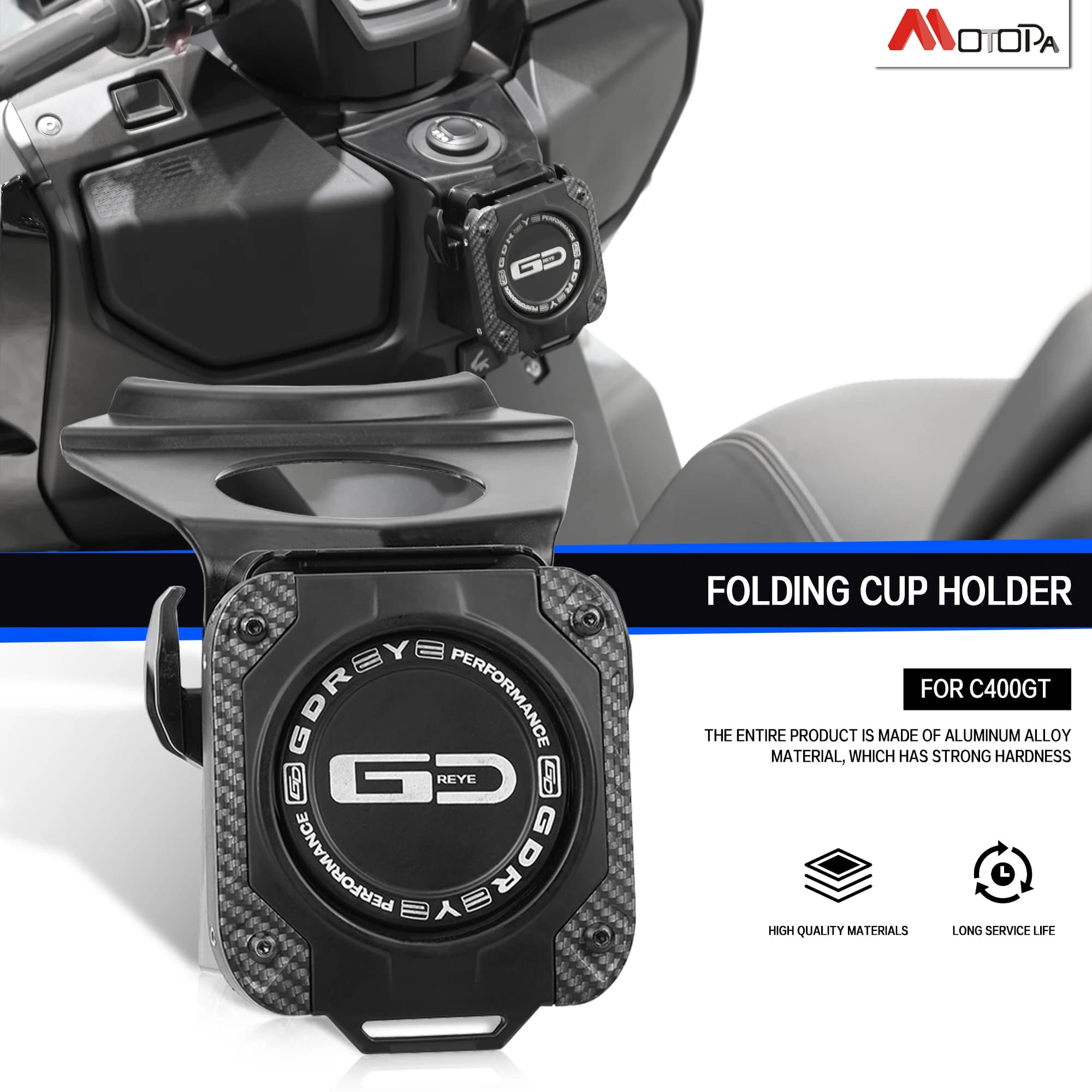 Staffa speciale per moto con supporto per tazza d'acqua per BMW C400GT C400 GT Portabicchieri per bevande d'acqua Gancio per casco