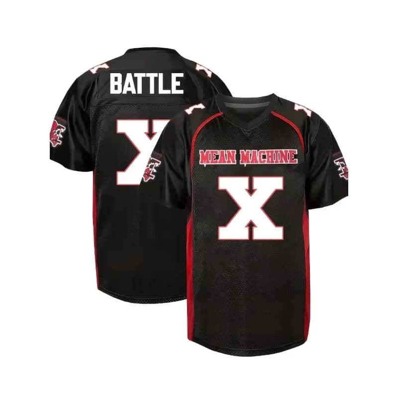 # 13 # 23 # X # Maglia da Football Americano 18 Traspirante Personalizzabile MEAN MACHINE CREWE, Maglia da Allenamento, Uniforme da Calcio, T-shirt per Famiglia e Bambini
