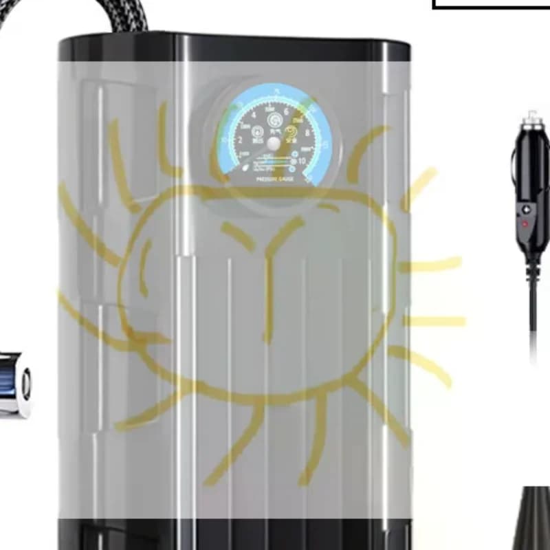 Pompa d'aria portatile per gonfiaggio pneumatici Compressori d'aria ricaricabili compatti per pompa d'aria elettrica a gonfiaggio rapido per moto a sfera