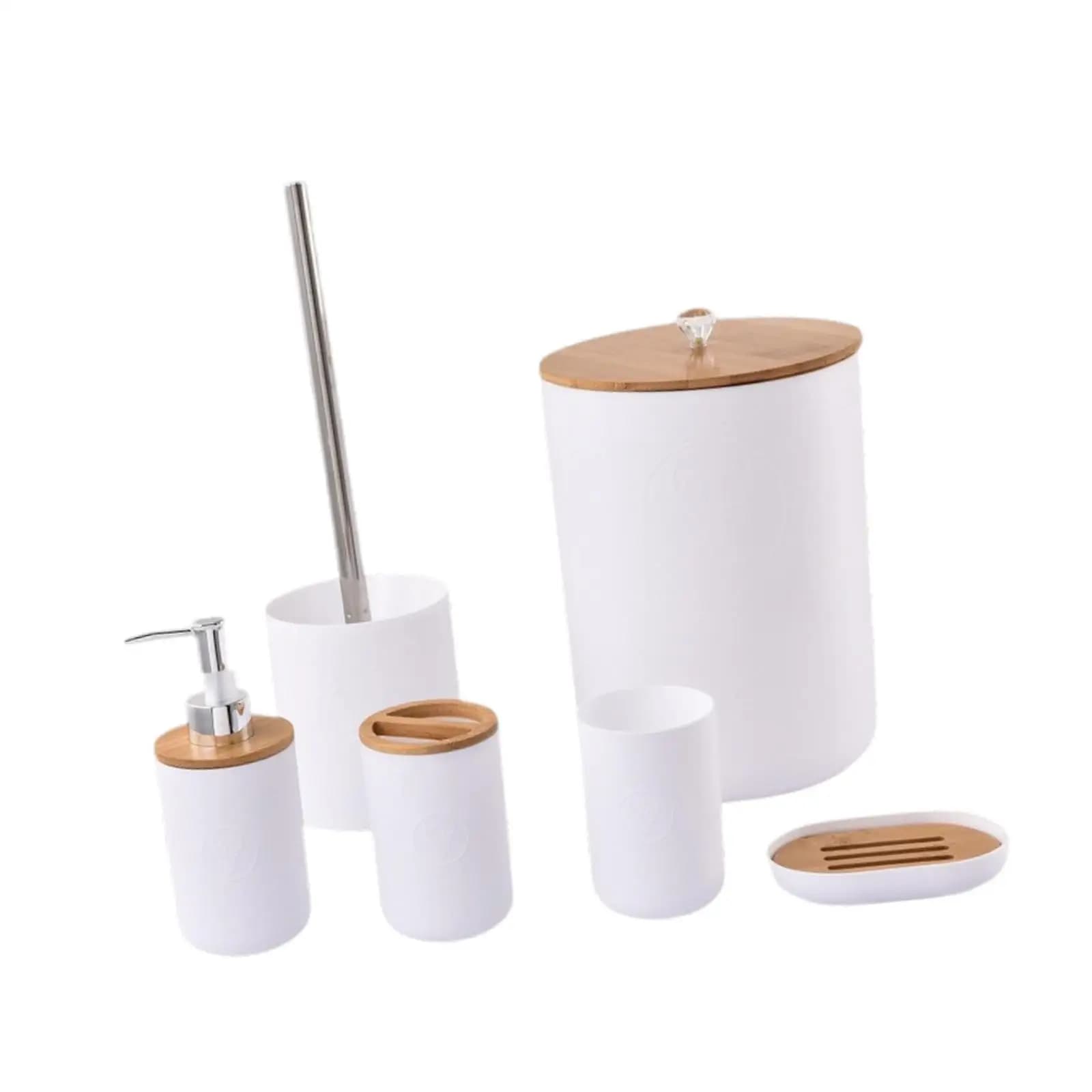 Set di 6 accessori per il bagno, portaspazzolino per bagno, casa, ristoranti