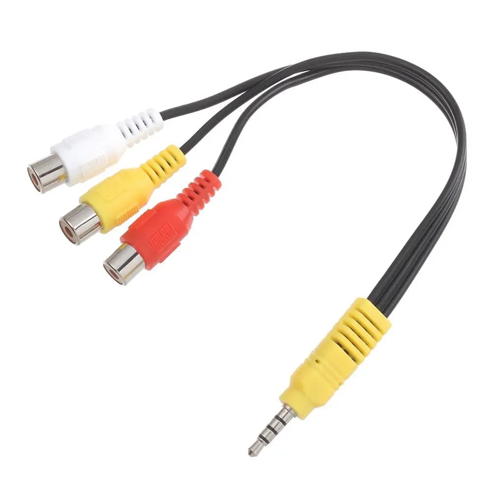 AV adapter cable for components Video from 3.5MM to 3 RCA cable for TV TCL from 3.5mm to RCA red white and yellow female Set cable TV Video