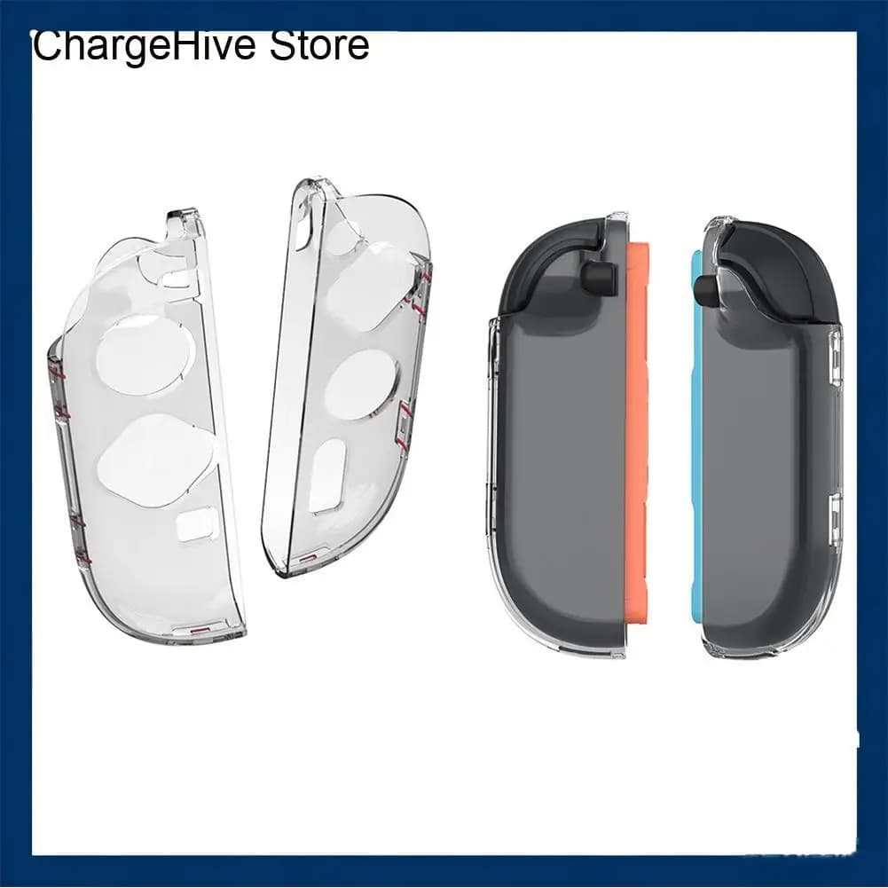 Custodia Protettiva Trasparente per Switch 2, Cover Antiurto in PC Trasparente con Design Divisibile per Protezione Impugnatura di Console e Controller O1W9