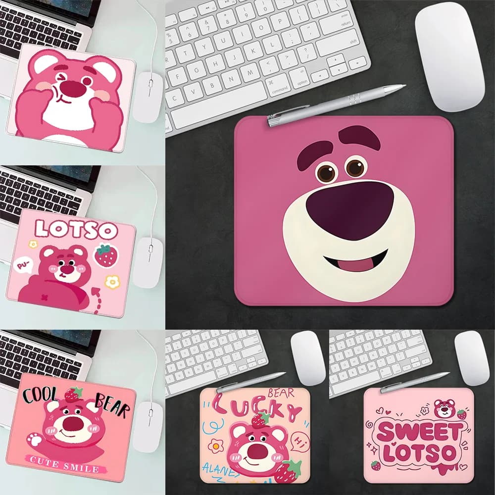 Toy story Lotso Tappetino per mouse da gioco XS Piccolo tappetino per mouse per PC Gamer Decorazione desktop Tappetino per mouse da ufficio Tappeto da scrivania