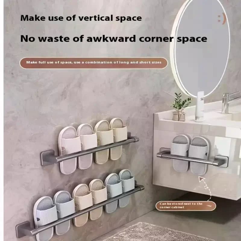 Porta asciugamani a due strati senza punzonatura, porta asciugamani da bagno, porta asciugamani, organizer, mensola per asciugamani a parete