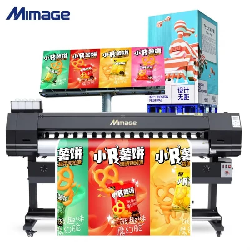 【Bestseller】Stampante Eco-Solvente e Plotter da Taglio Mimage 1.6m 1.8m 2.5m 3.2m Grande Formato Tutto in Uno per Stampa di Adesivi in Vinile