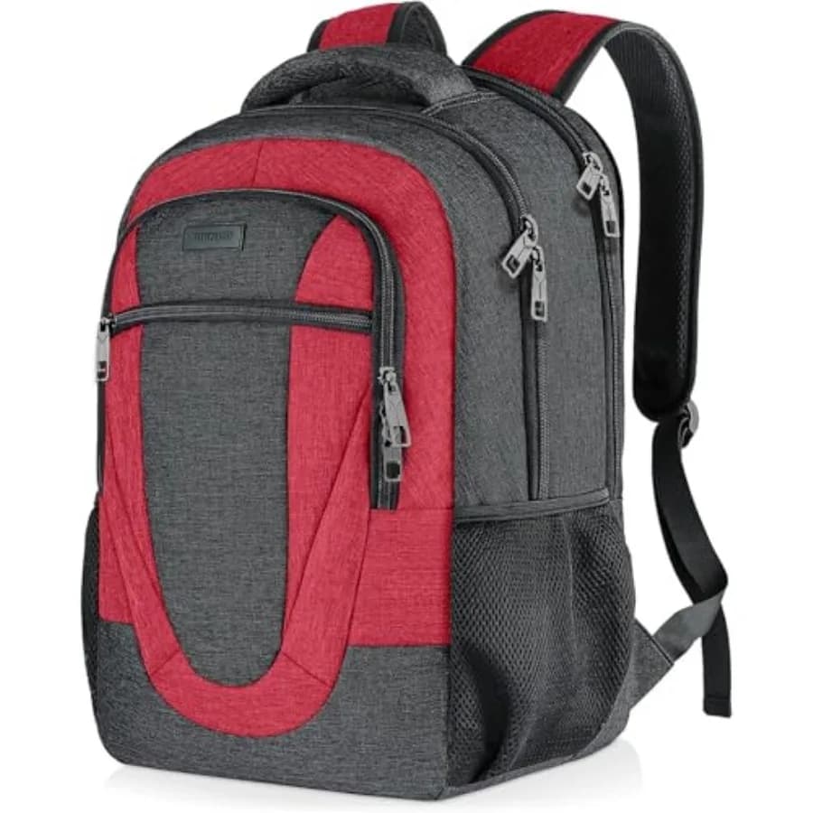 Zaino da Viaggio per Laptop, per Donna e Uomo, Zaino Scolastico per Adolescenti, Impermeabile, Zaino Universitario per Laptop, Zaino per Adulti