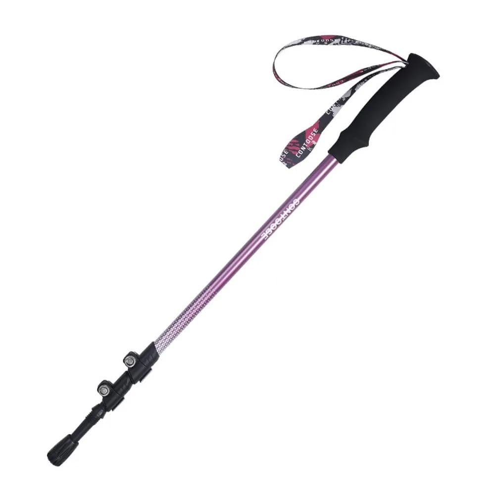 Carbon Fiber Hiking Stick Single Pole 185g Lightweight Adjustable Trekking Pole 65-135cm Telescopic Walking Stick for Camping