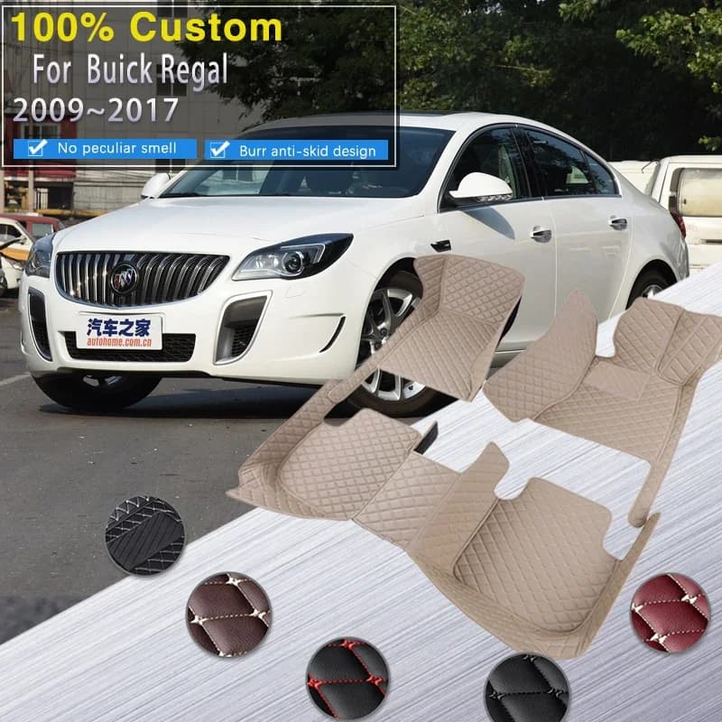 Tappetini per auto completi per Buick Regal 2009 ~ 2017 Opel Holden Insignia Auto Tappeti Tappetino in pelle Tappeti Pad Parti interne Auto Acce
