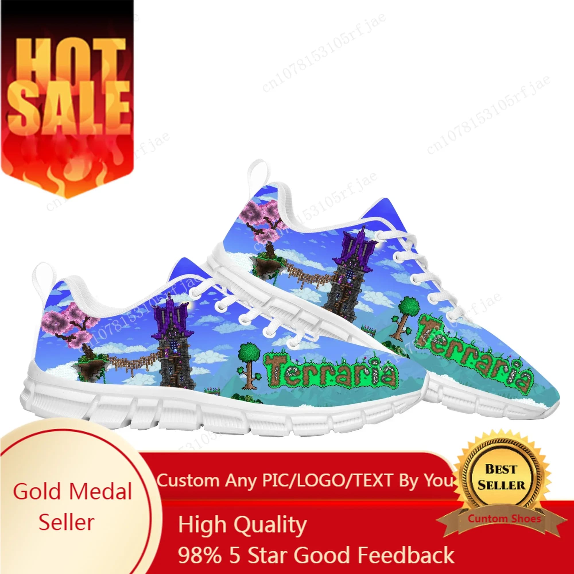 Scarpe sportive Terraria Gioco di cartoni animati caldi Sneaker per adulti da donna per uomo Scarpe su misura per coppia