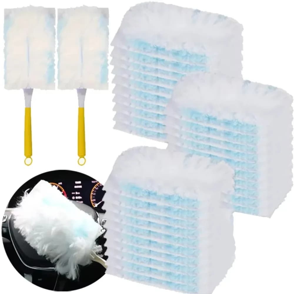 11/21PCS Disposable Duster Bulk Duster Brush with Replace Head Refills Short Duster for Home Office Blinds Dust Cleaning Tools