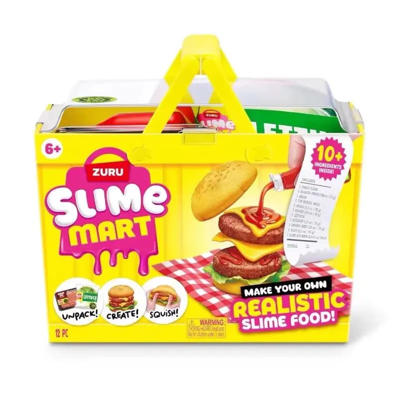 Autentico Slime Mart Serie Hamburger e Pizza, Giocattolo Fai-da-Te, Mini Decorazione, Collezione, Regalo, Giocattoli per Apprendimento e Intrattenimento