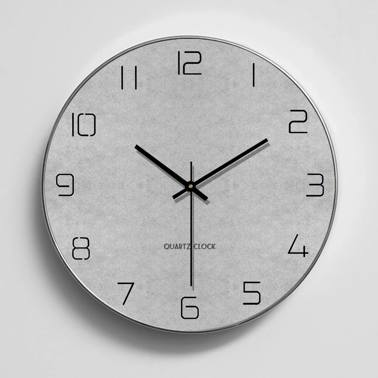 Wall Clock Round Grey Modern Design Wall Clock for Living Room Silent Klok Wall Clock for Home
