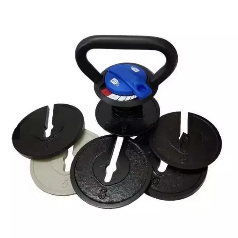 DUTRIEUXSet of kettlebell with adjustable round handlebars, durable gym weights for fitness exercises at home