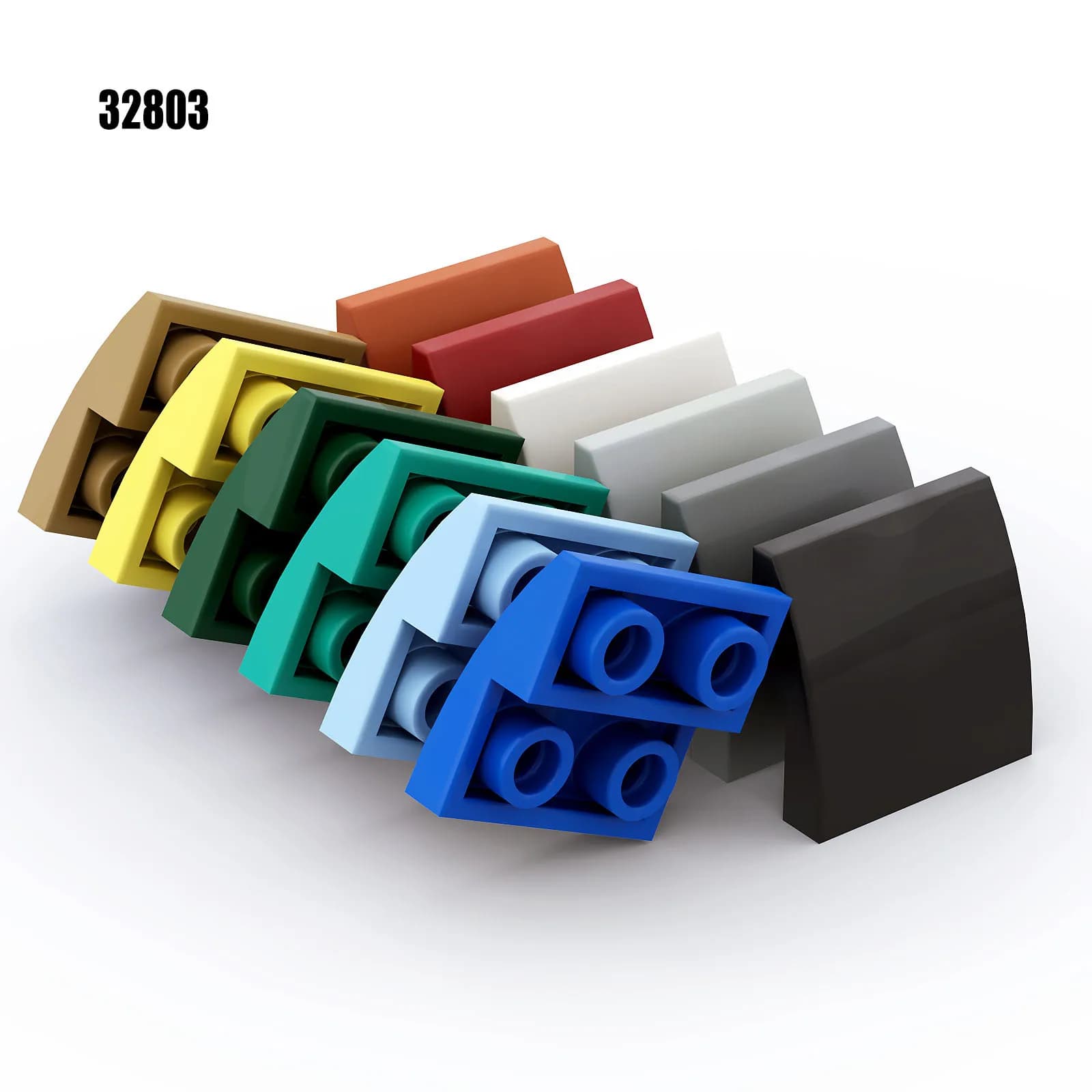 50 pz MOC Mattoni 32803 2x2 Parti Curve Inversa High-tech Building Block Modello Giocattoli Per Bambini Parti di Mattoni FAI DA TE Regali 2022
