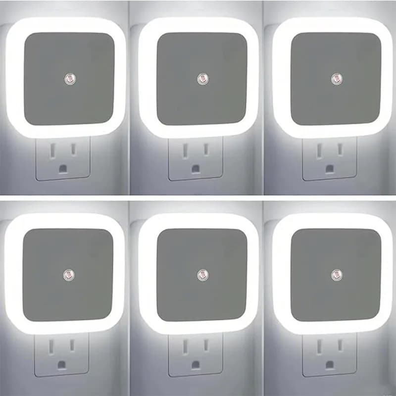 Plug in luce notturna Sensore intelligente Sensore alba al tramonto Luce a LED adatta per cucina, bagno, camera da letto, corridoio