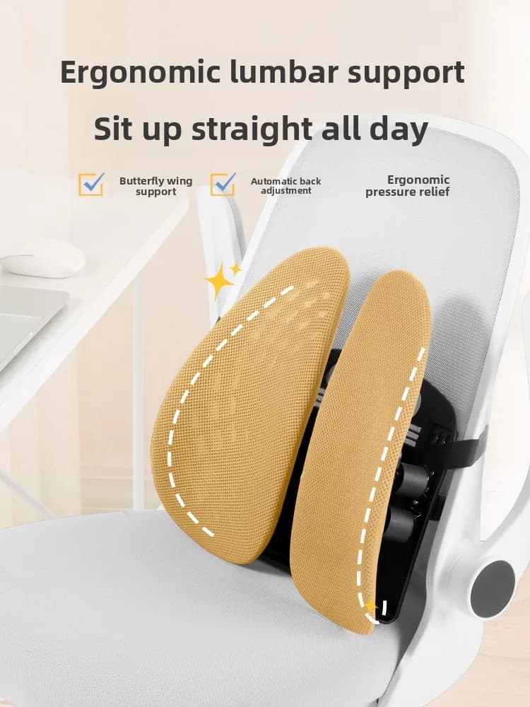 Cuscino Ergonomico per Supporto Lombare, per Auto, Sedia da Ufficio, Morbido e Traspirante, Stile Moderno e Semplice